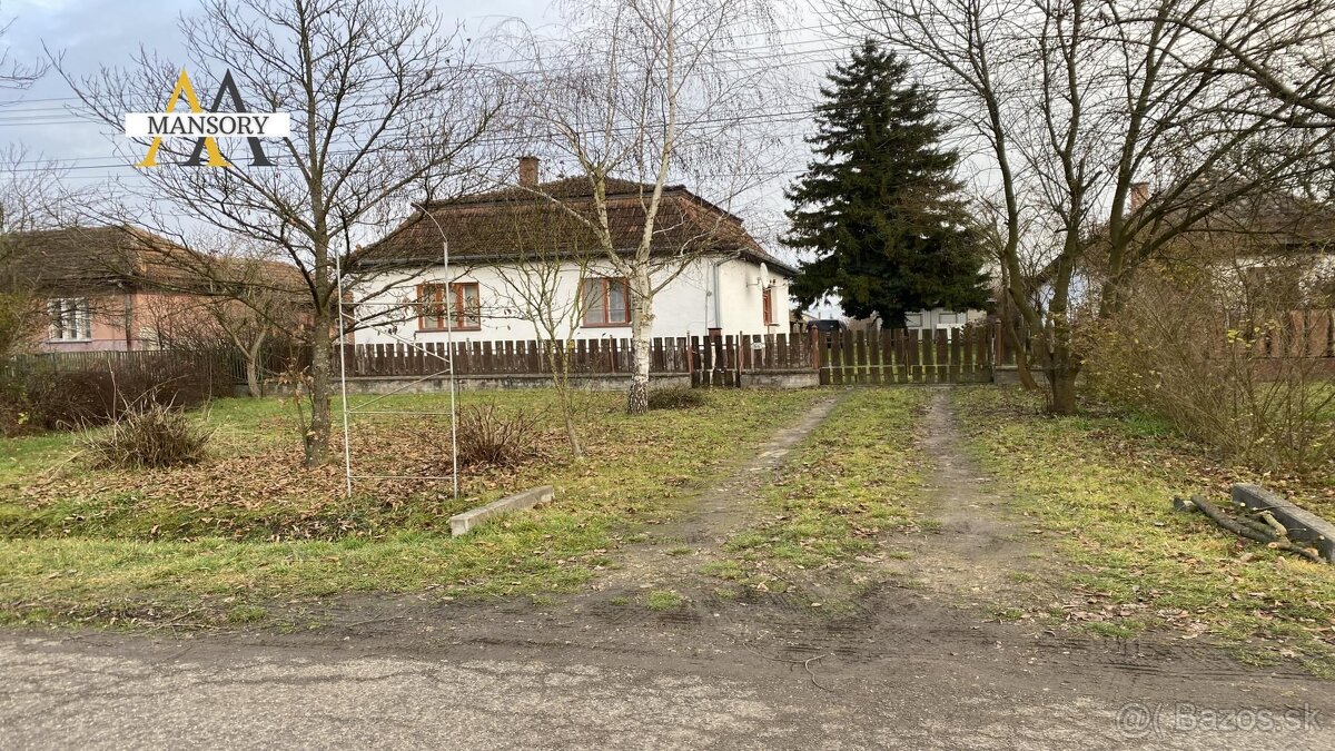 Na predaj 4 izbový rodinný dom za 33 000 eur na pozemku 174 - 3