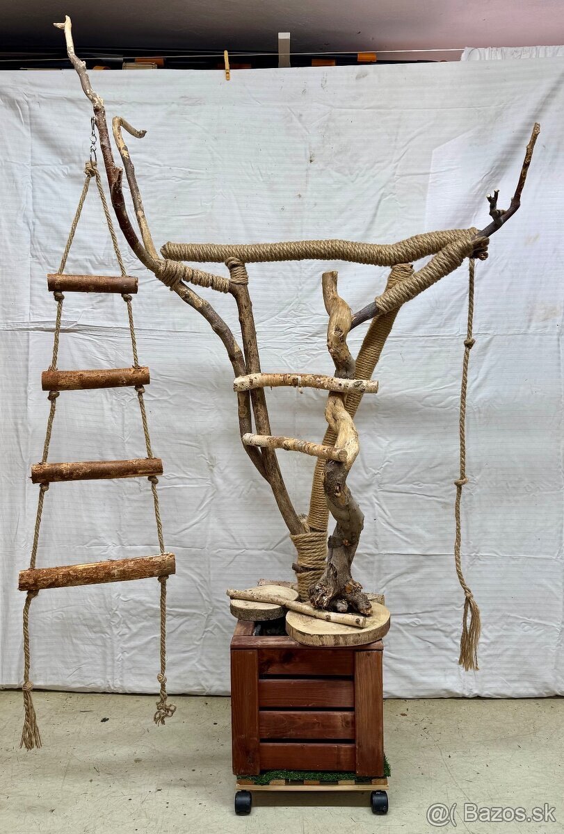 Prepravný box, stojan pre papagáje a hračky - 3