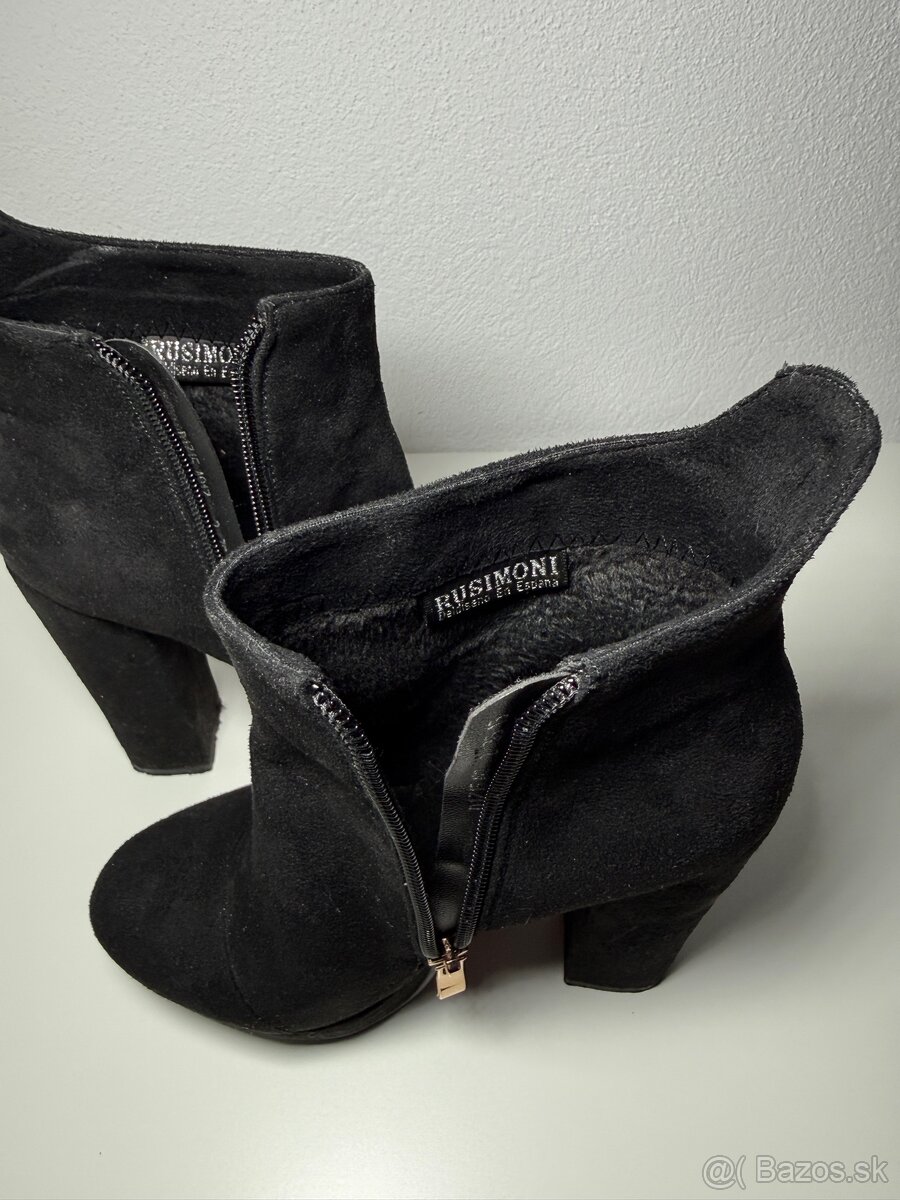 Čierne semišové čižmy - 3