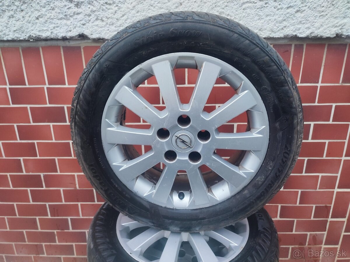 ALU disky R16 5x110 OPEL Zafira B + Zimné pneu - 3
