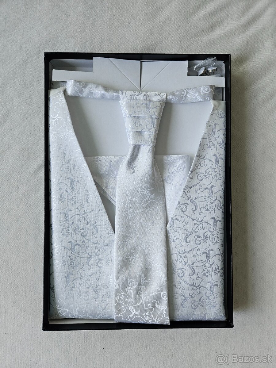 Svadobná vesta + kravata - 3