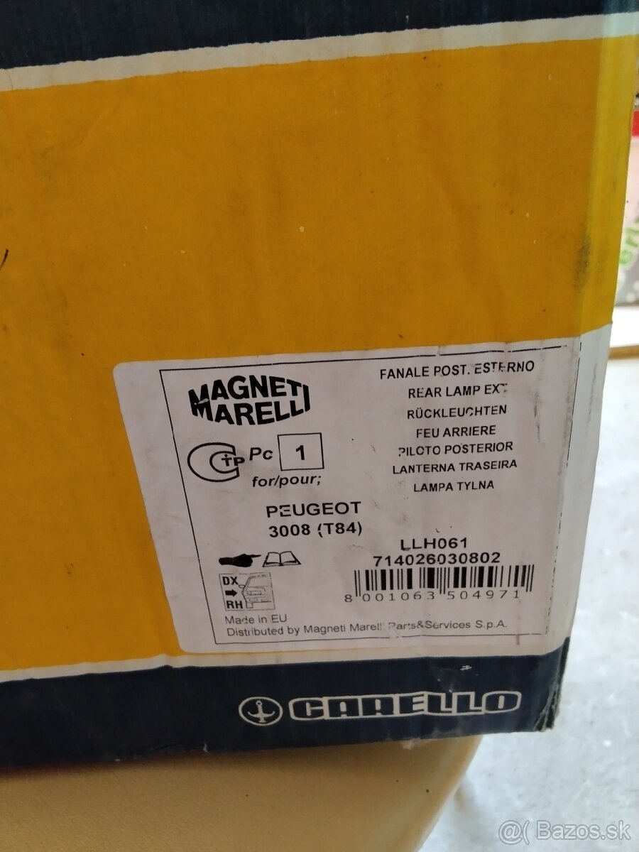 Zadné svetlo na 3008 Peugeot nové nepoužité v krabici - 3