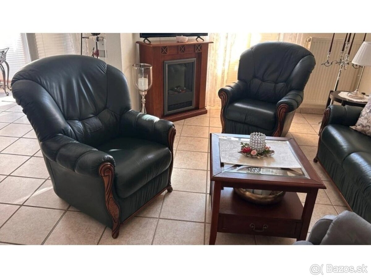 Luxusni italská kožená sedací souprava 3+1+1, 4094 - 3