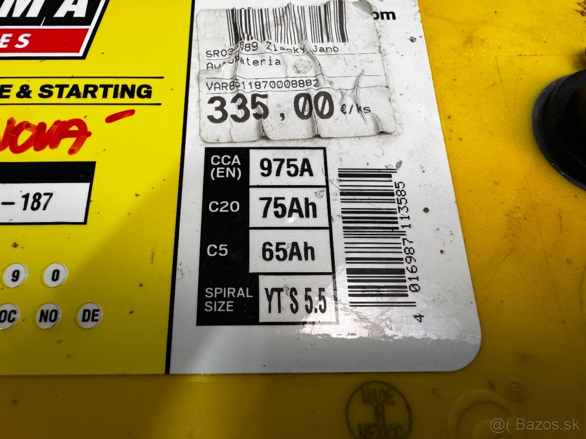 Profi špecialna AUTOBATERIA OPTIMA - 3