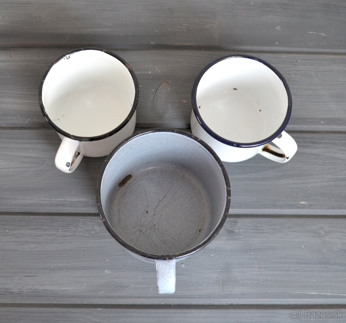 Staré,smaltované hrnčeky - 3