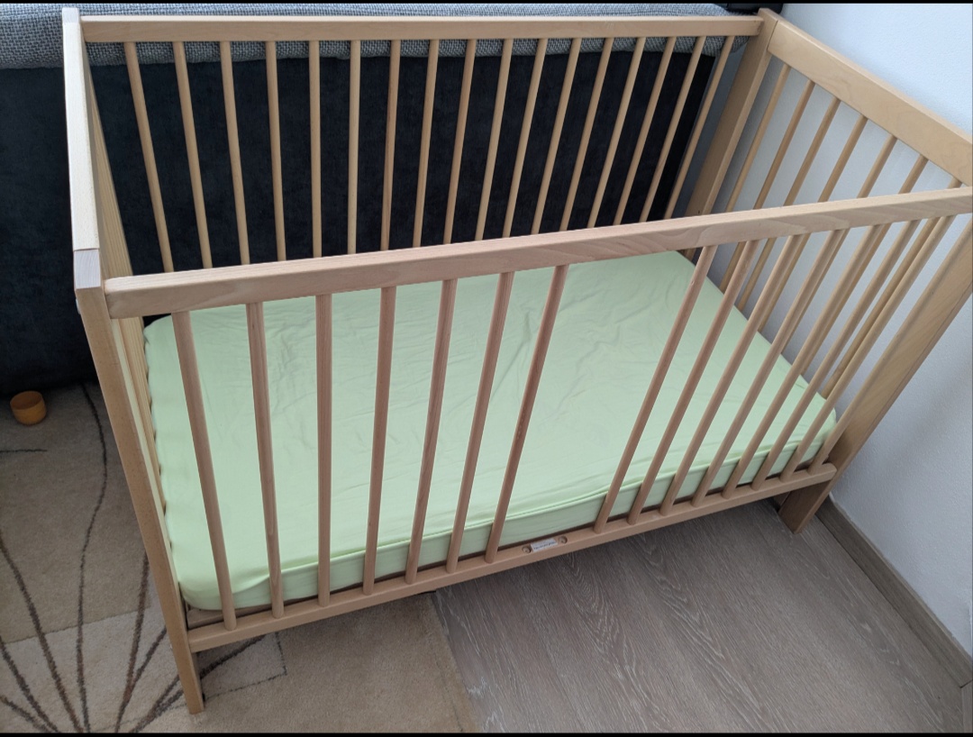 Detska postielka masiv, matrac, bočnice, podložka - 3