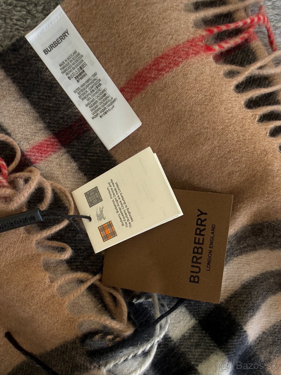 Burberry 100% kašmír šál - 3