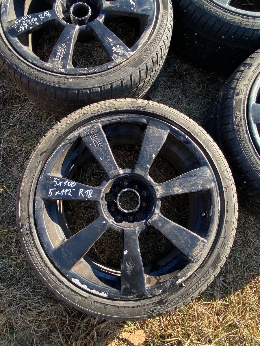 Zimný set alu + pneu OZ R18 dvojrozteč 5x100, 5x112 ET 35 - 3
