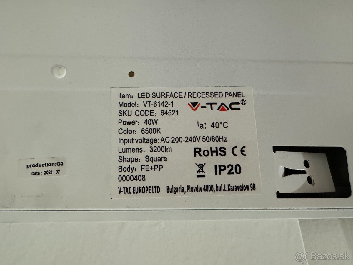 LED PANELY 60 x 60 (40W) 3200 Lumenov - 3