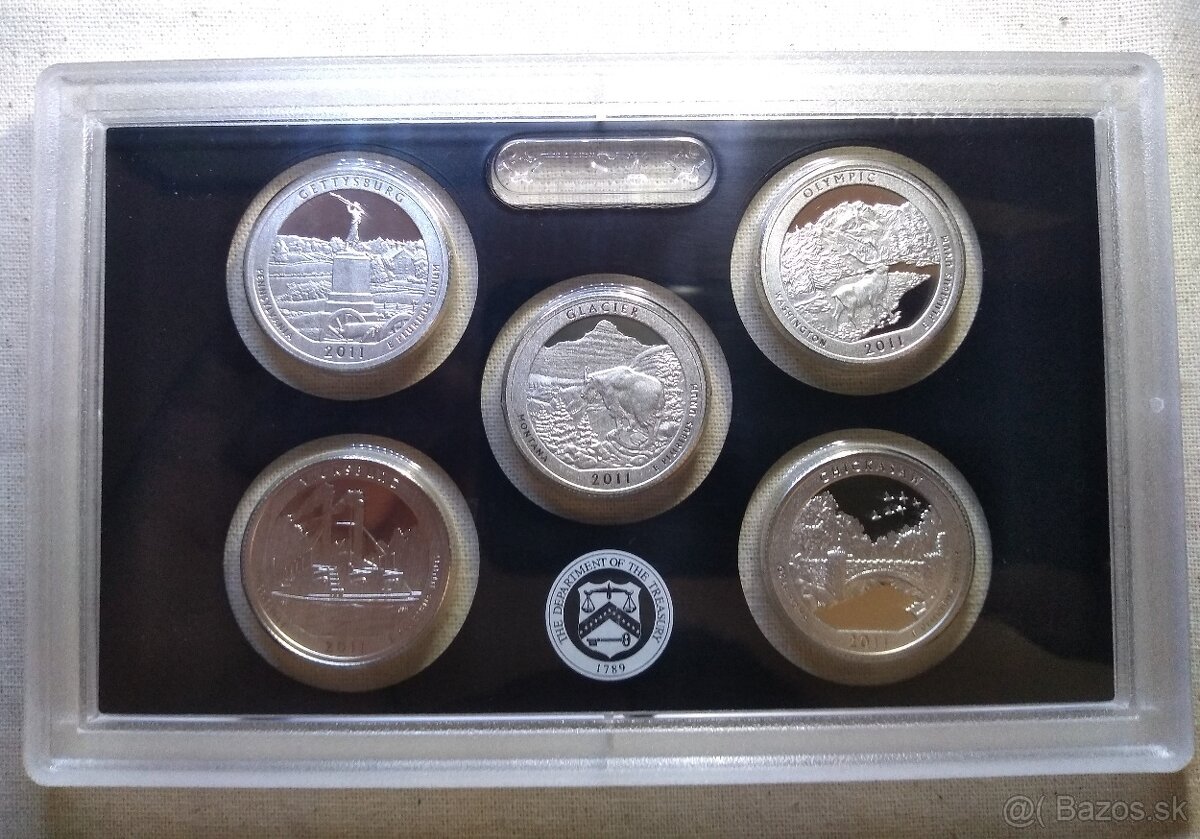 8x Strieborných proof sád "America the Beautiful" 2010-201 - 3