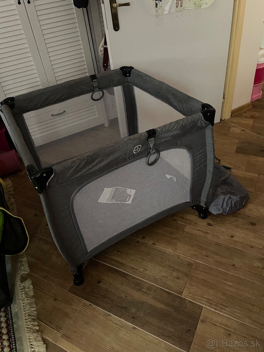 Caretero detská skladacia ohrádka Quadra graphite - 3