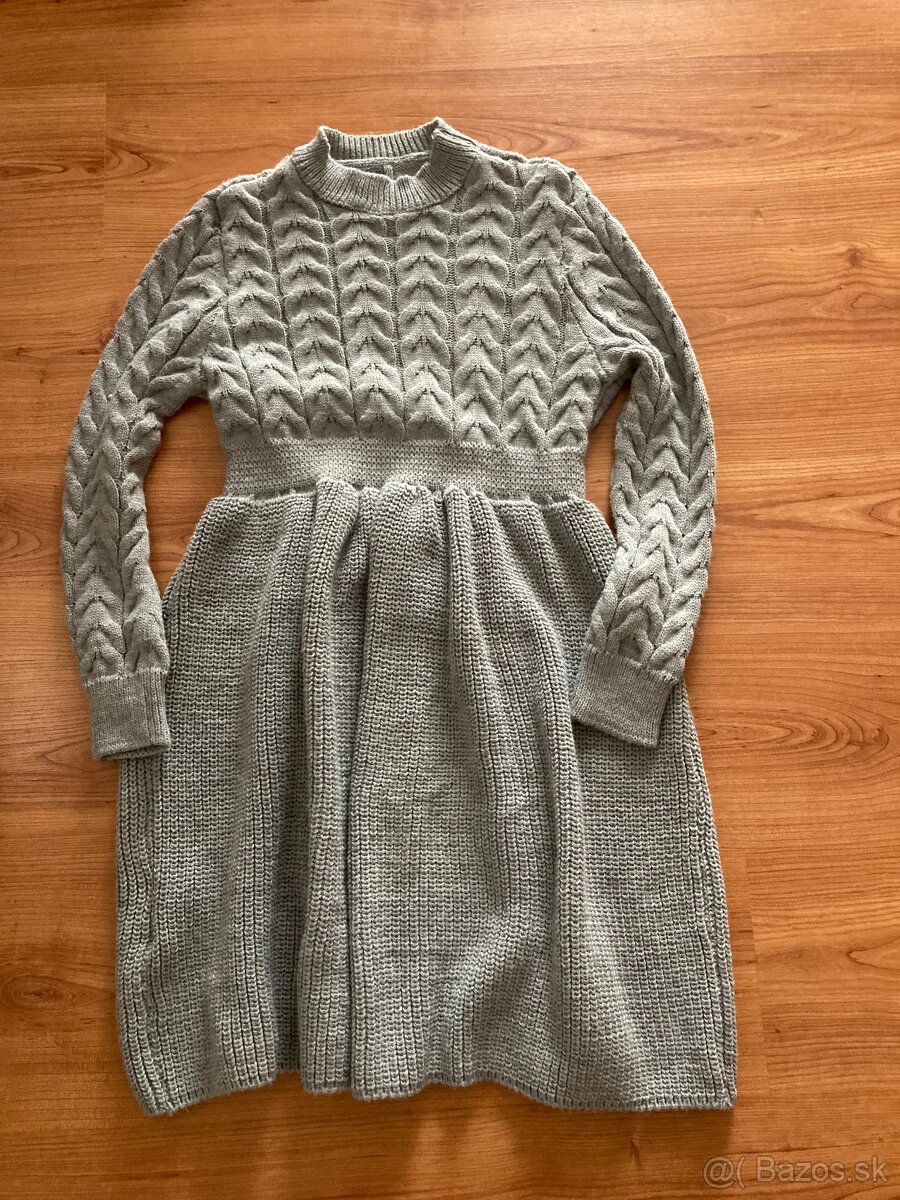 ♥ Sivé pletené šaty ♥ - 3