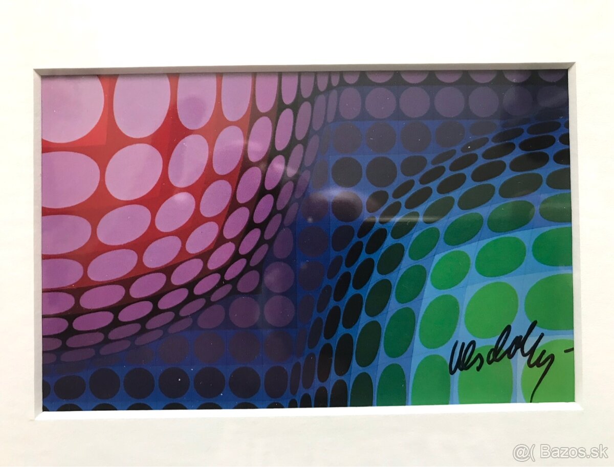 Viktor VASARELY, pohľadnica ( podpis ) - 3
