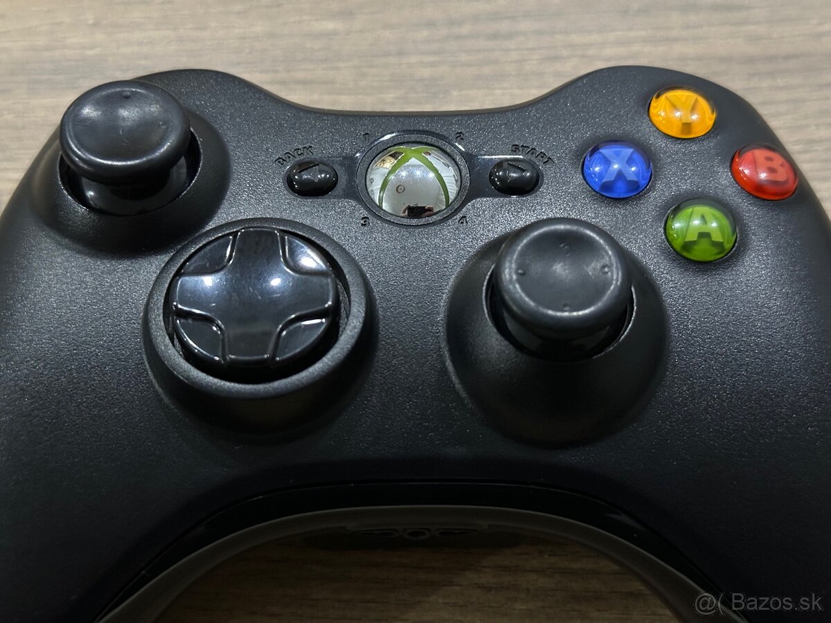 Originál bezdrôtový ovládač na XBOX 360 Black - 3