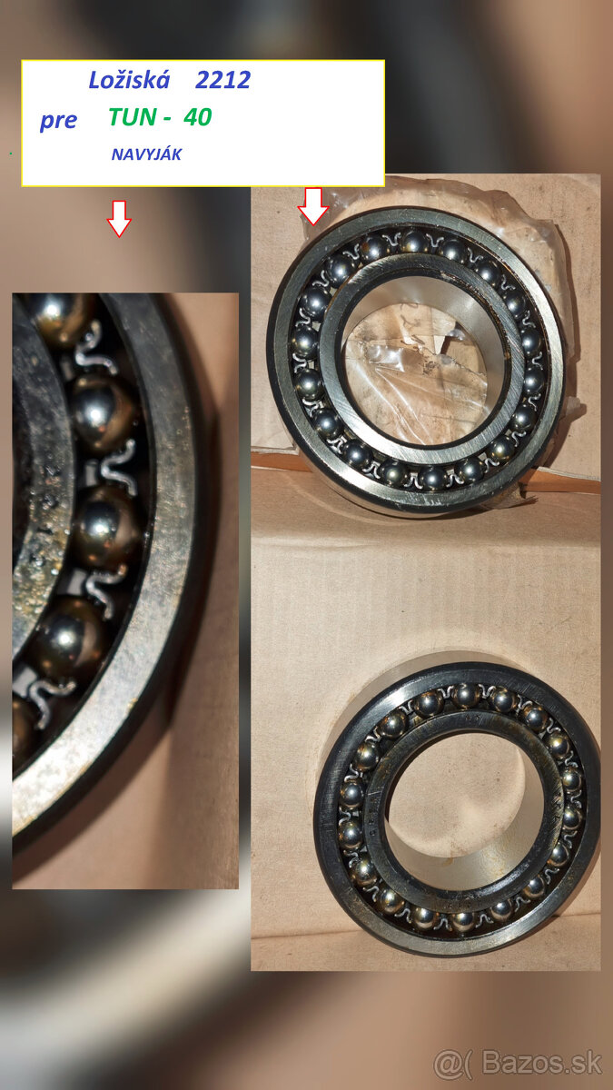Ložiská 6222 - C 3 ZVL , 6213 - ZKL, puzdra klzné,Kardany - 3