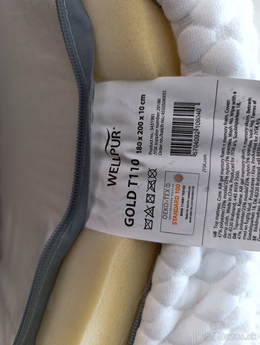 Vrchný matrac WELLPUR GOLD T110 180x200cm - 3