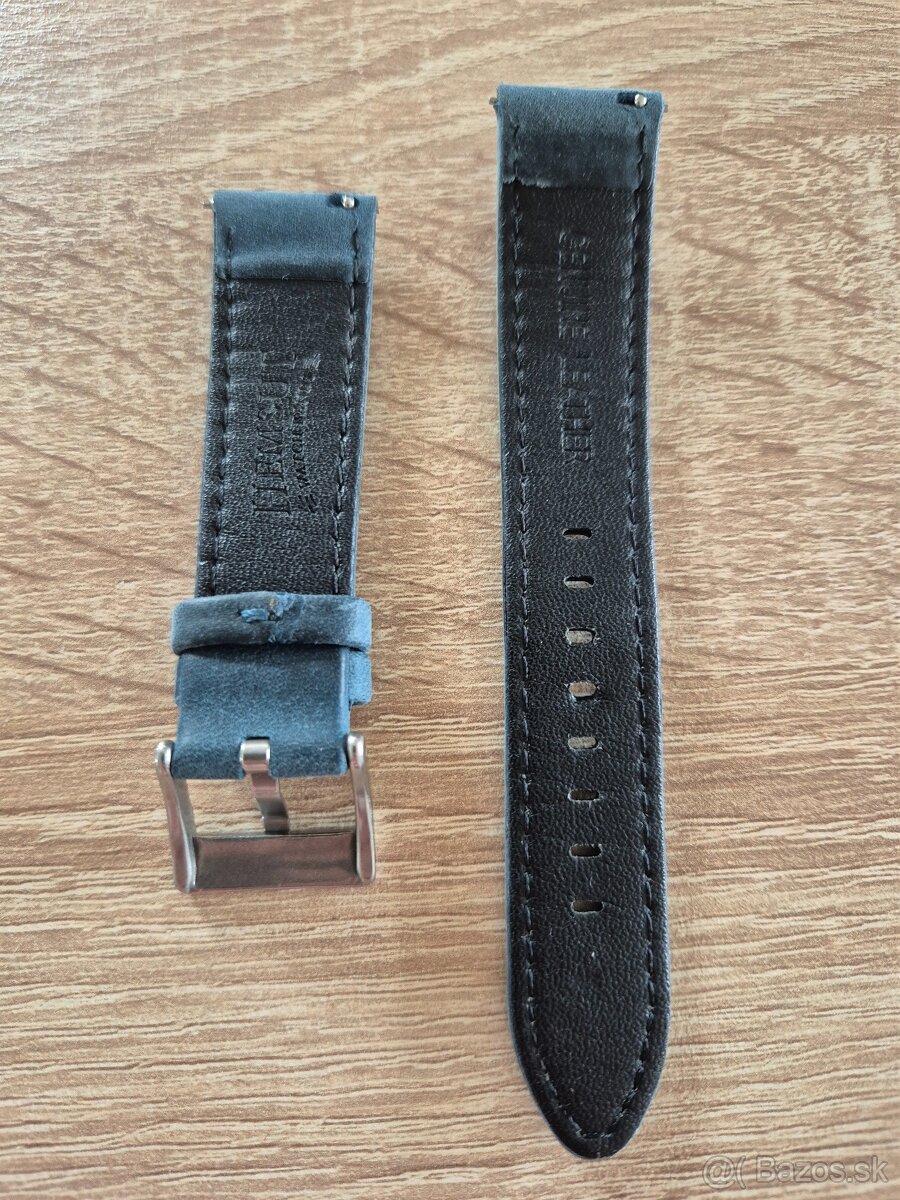 kožený remienok 20mm modrý - 3