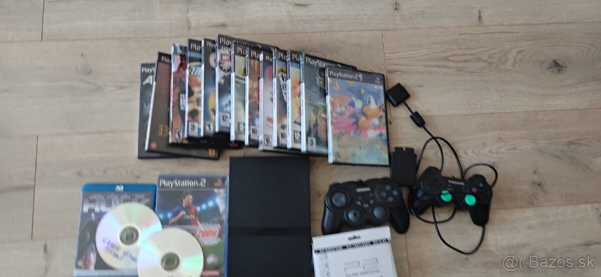 Playstation 2 slim + 128 karta, 2 ovládače - 3