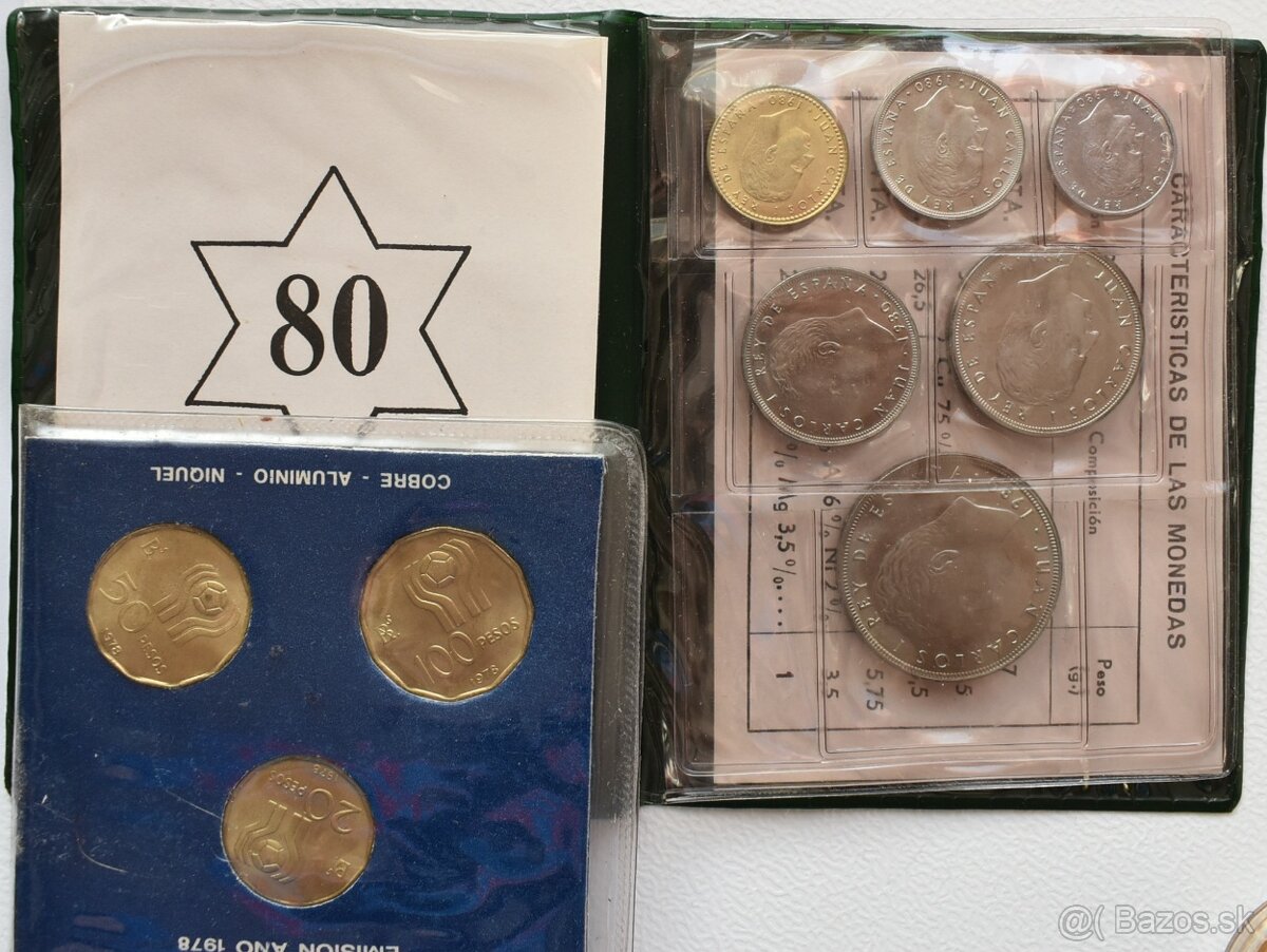 Španielsko,Argentína sada mincí - 3