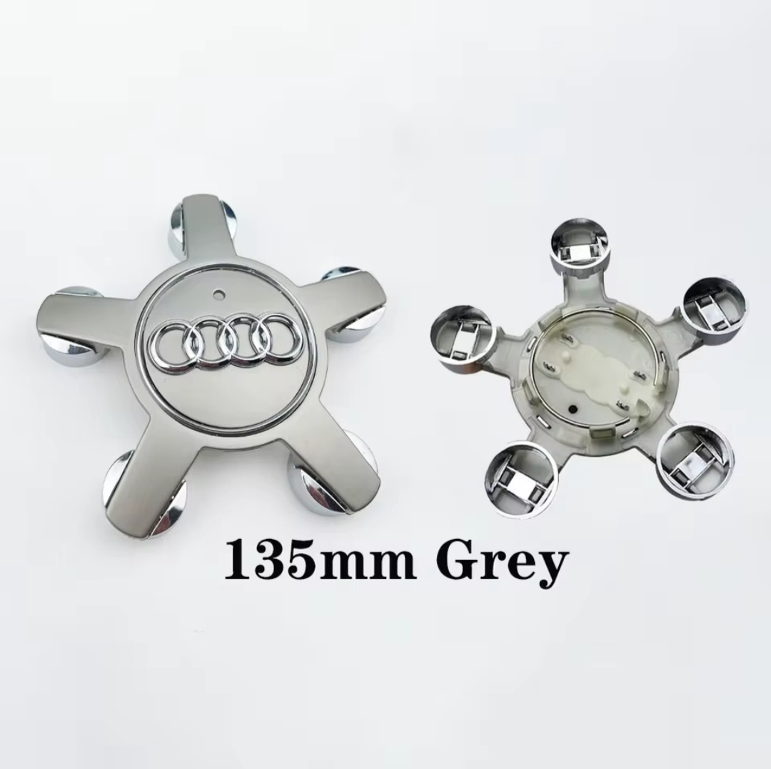 AUDI hviezdicove krytky diskov čierne/šedé/strieborné - 3