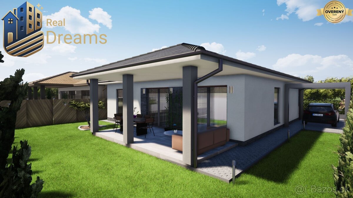 EXKLUZÍVNA NOVOSTAVBA V OBCI CHRABRANY – 4 IZBY, 600 m² POZE - Pohľad 3