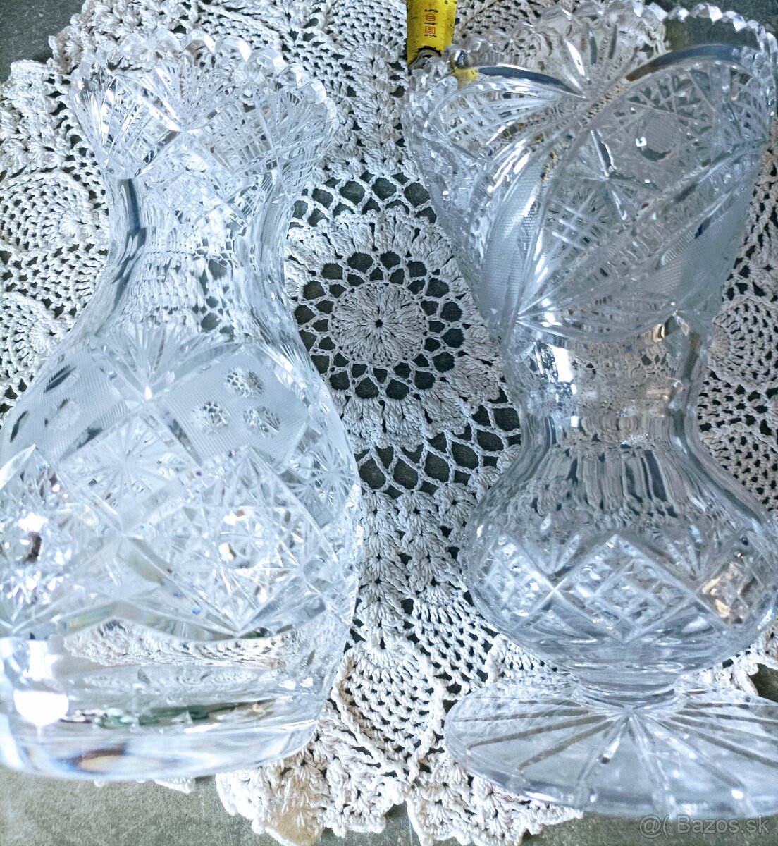 Krištáľ - misa , poháre, - 3