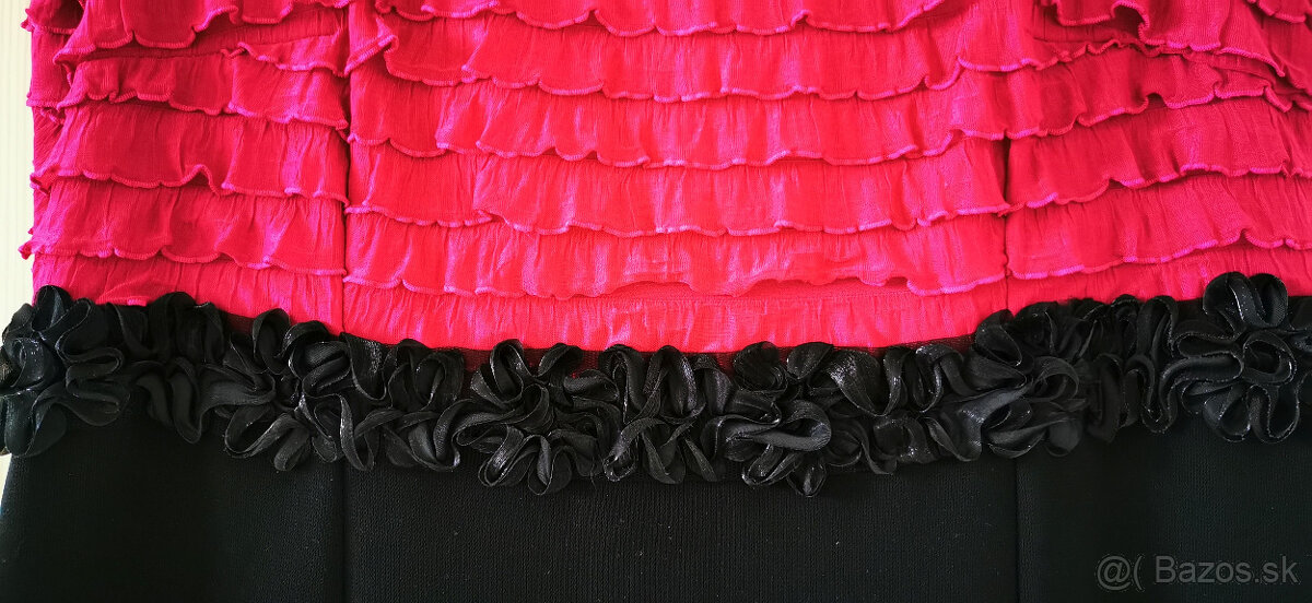 Predám ružovo-čierne šaty - 3