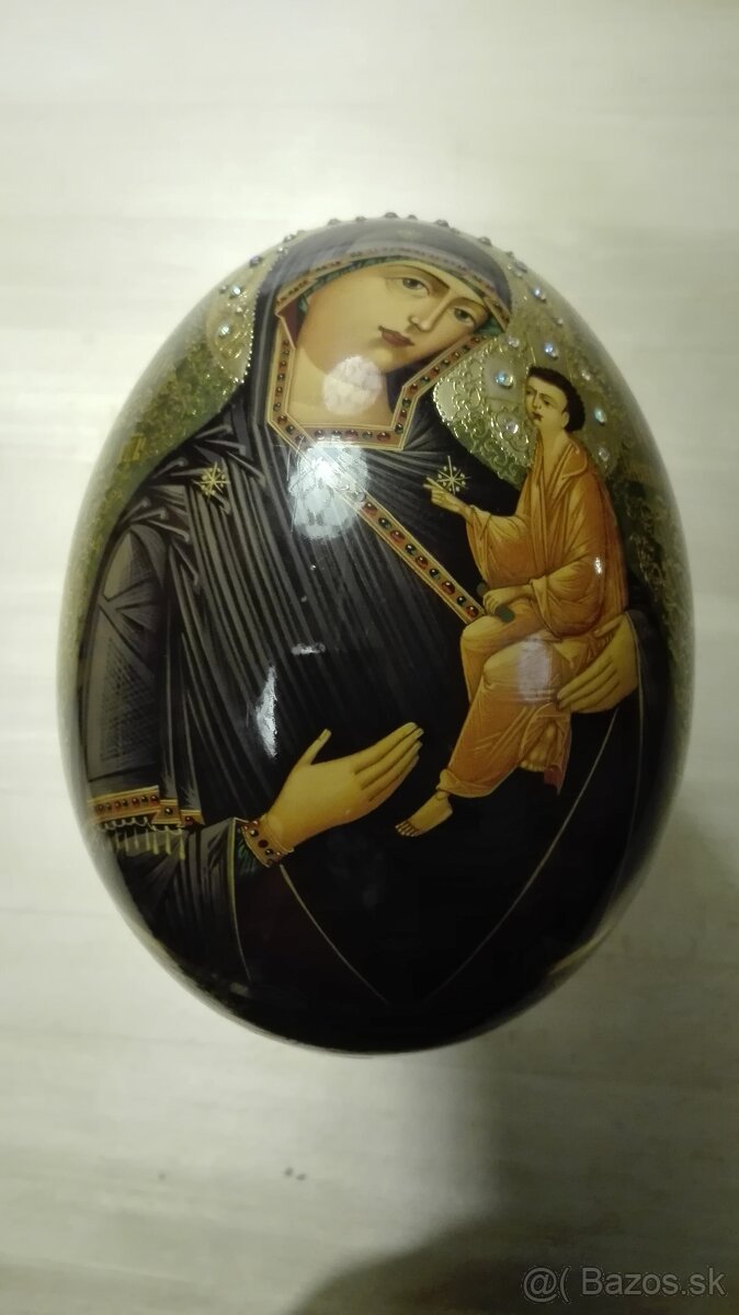 Malované, lakované, dřevěné vajíčko - passion egg - 3