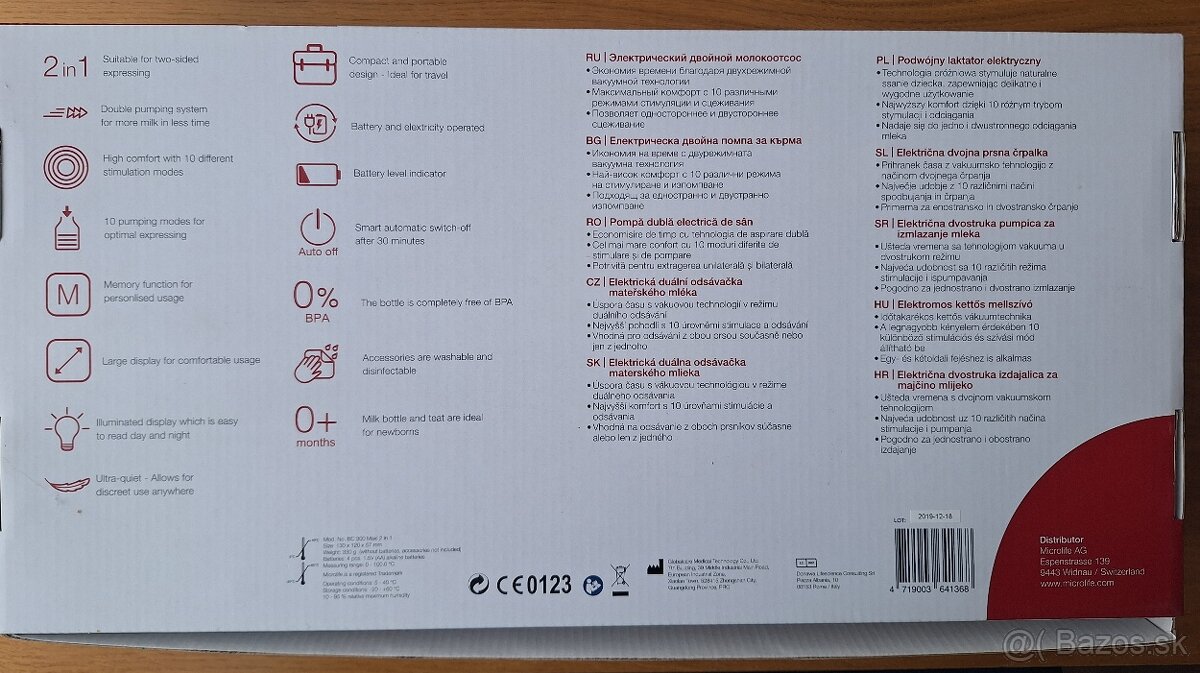 Duálna odsávačka mlieka Microlife - 3