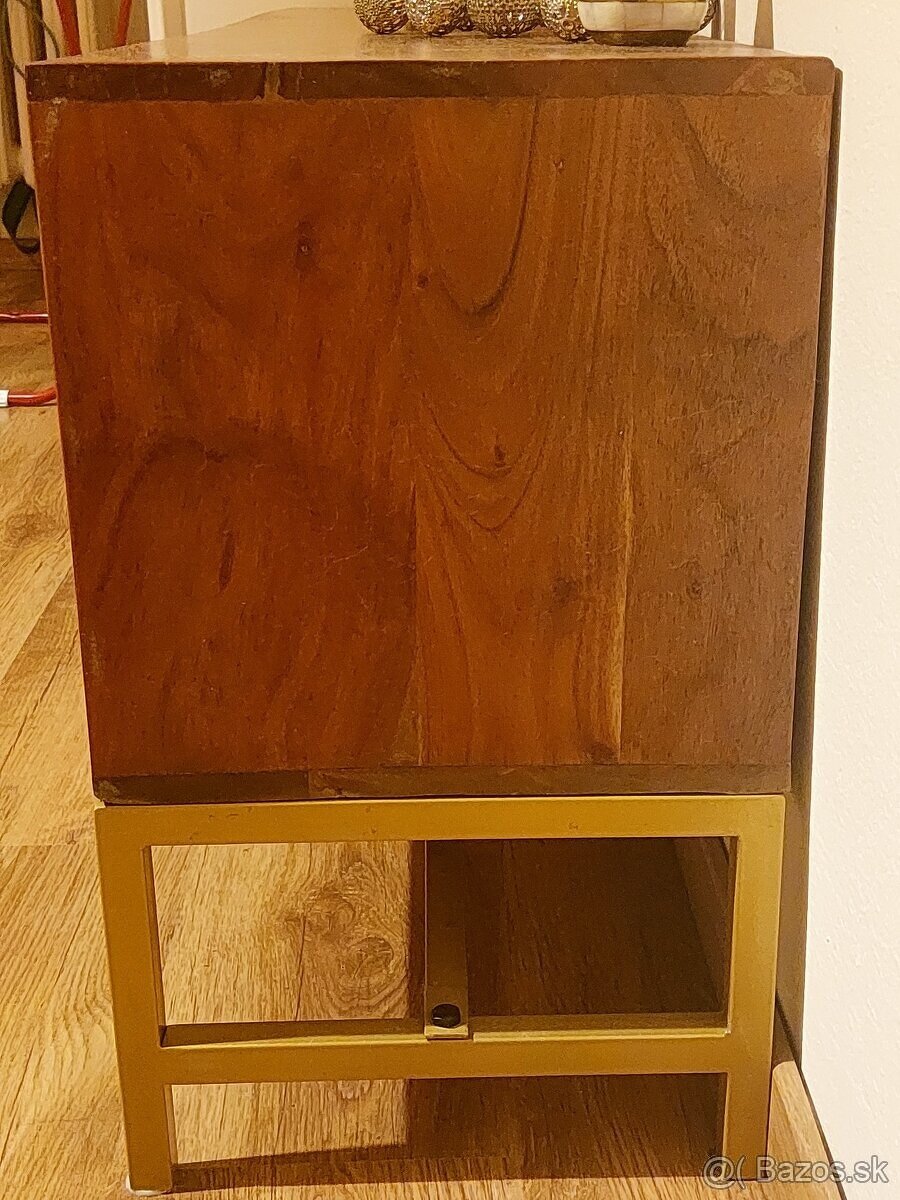 Komoda z akáciového dreva , skrinka pod TV - 3