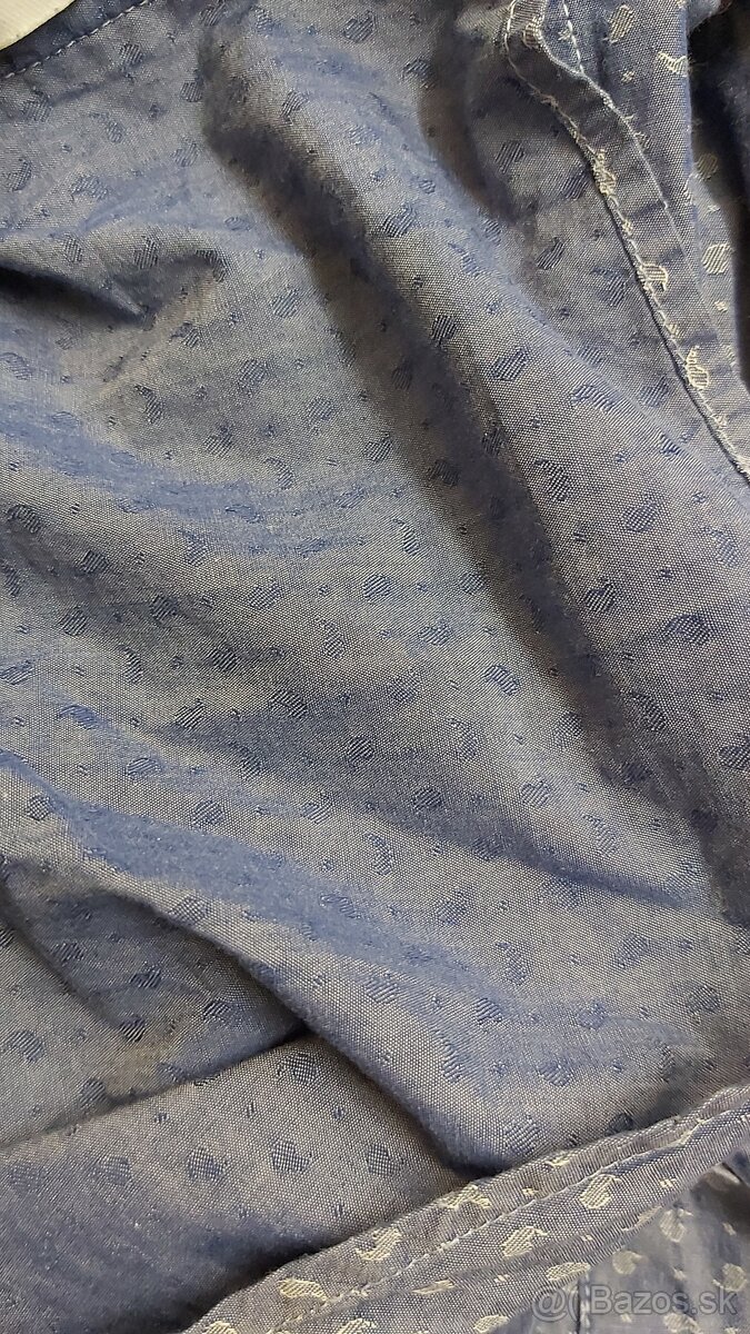 Pánska rifľová tenká košeľa, rifľový vzor, veľkosť M - 3