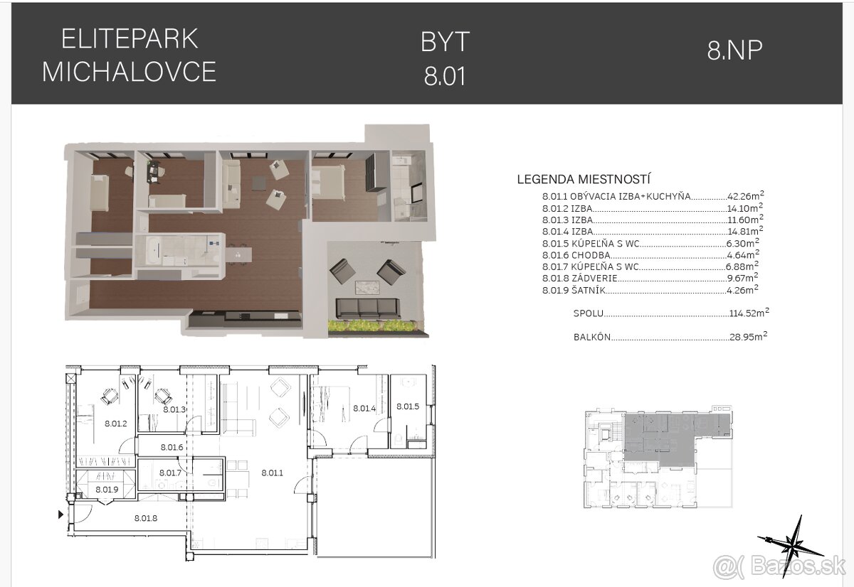 Predaj 4 izbového bytu ELITE PARK - 3