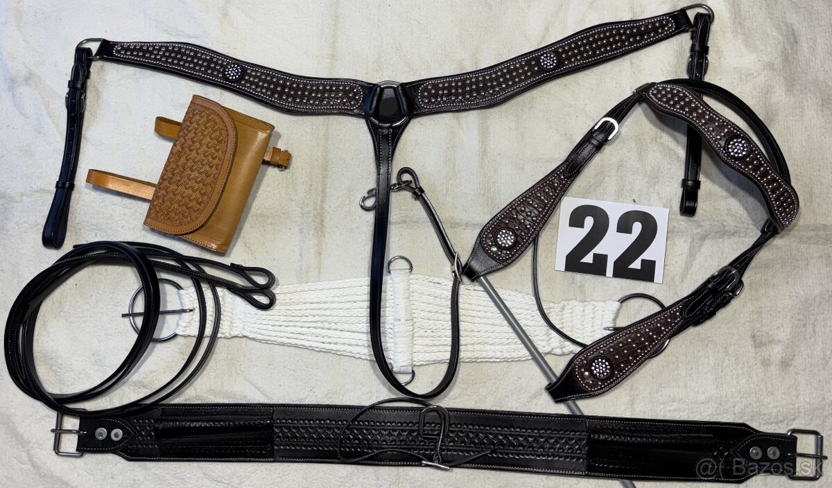 Westernový sedlový komplet 22) černý - 3