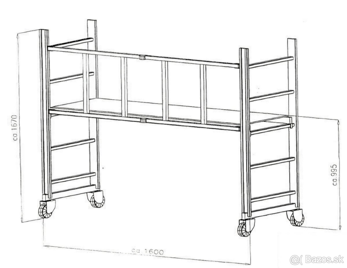 Posuvné skladacie lešenie - 3