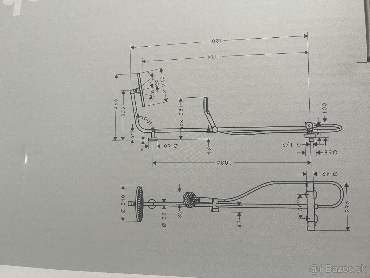 sprchový systém Hansgrohe Crometta S 240 SHP EcoSmart - 3