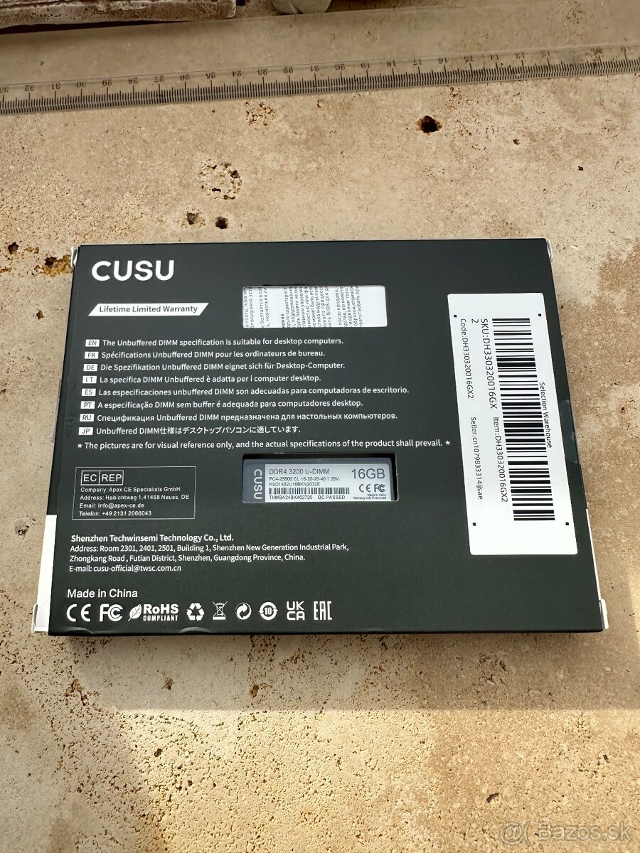 Cusu 32GB (2x16GB) DDR4 3200 CL16 kit - 3