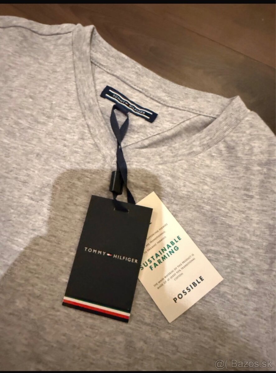 Tommy Hilfiger detské tričko sivé - 3