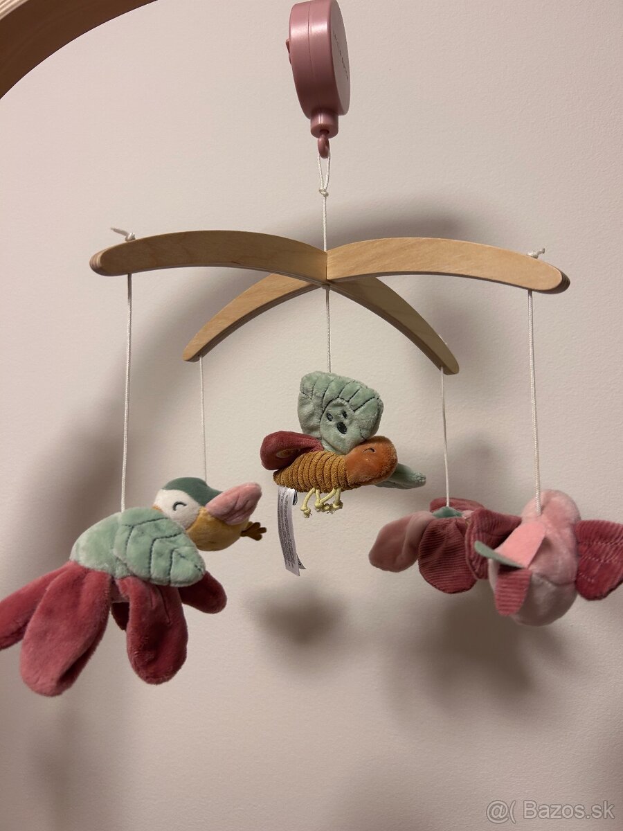 Hudobný kolotoč drevený Kvety a Motyle - 3