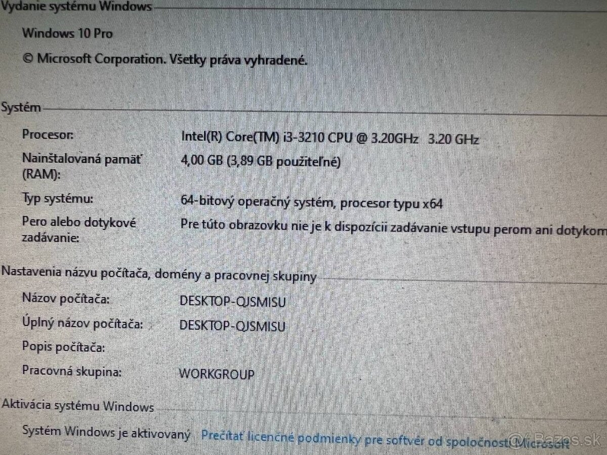 Počítač Dell 7010.Intel i3-3210 2x3,20GHz.4gb ram.250gb HDD - 3