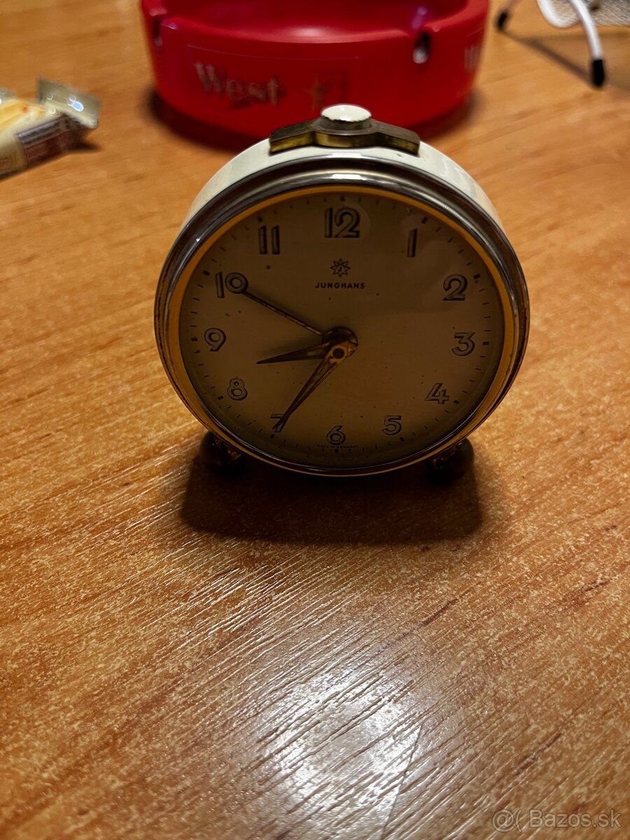 Mechanické hodiny s budikomznačka-JUNGHANS - 3