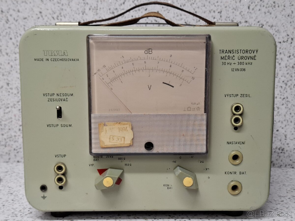 Merák 》Tesla 12XN036 》Tranzistorový Merač Úrovne 30Hz-300kHz - 3