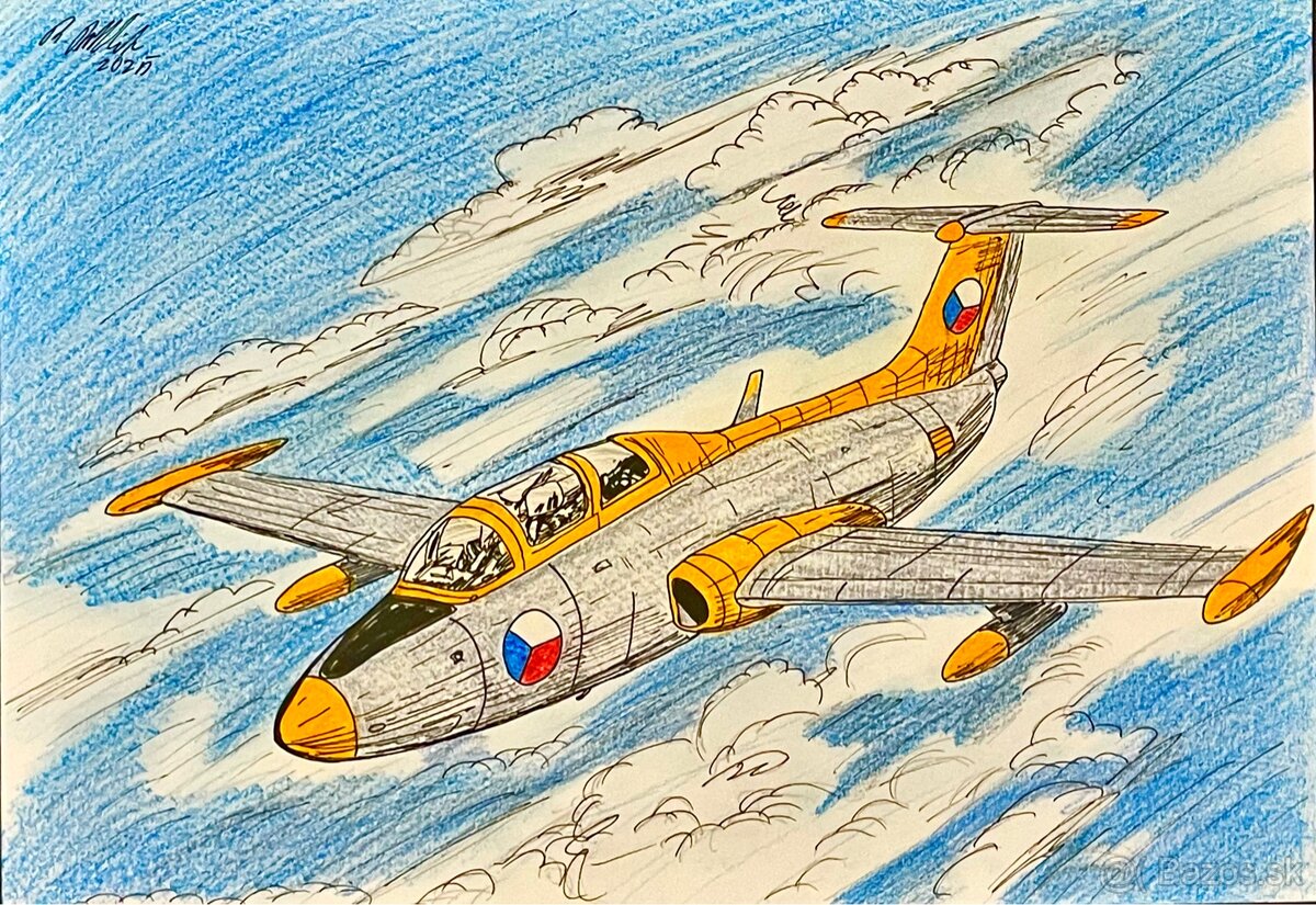 Ručne maľovaný obraz stíhačky - 3