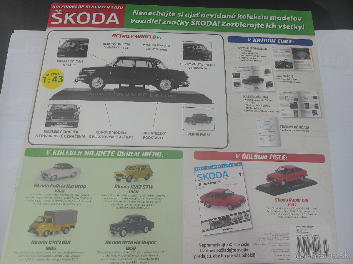 P: model ŠKODA 1000 MBG DE LUXE 1:43 - 3