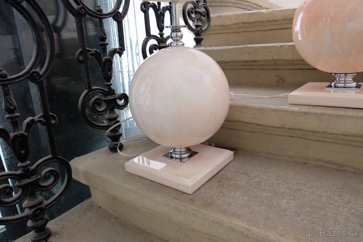 Luxusná nová nočná alebo stolová lampa mramorové sklo - 3