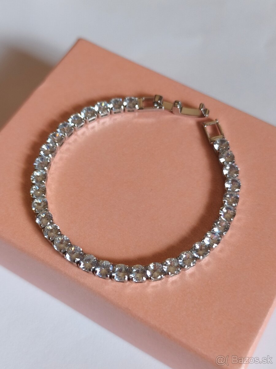 Tenisový náramok striebro 925 - 3