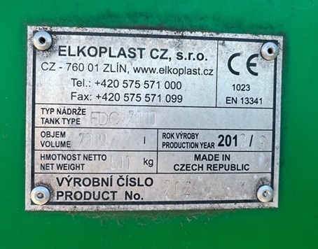 Nádrž na PHM - 3