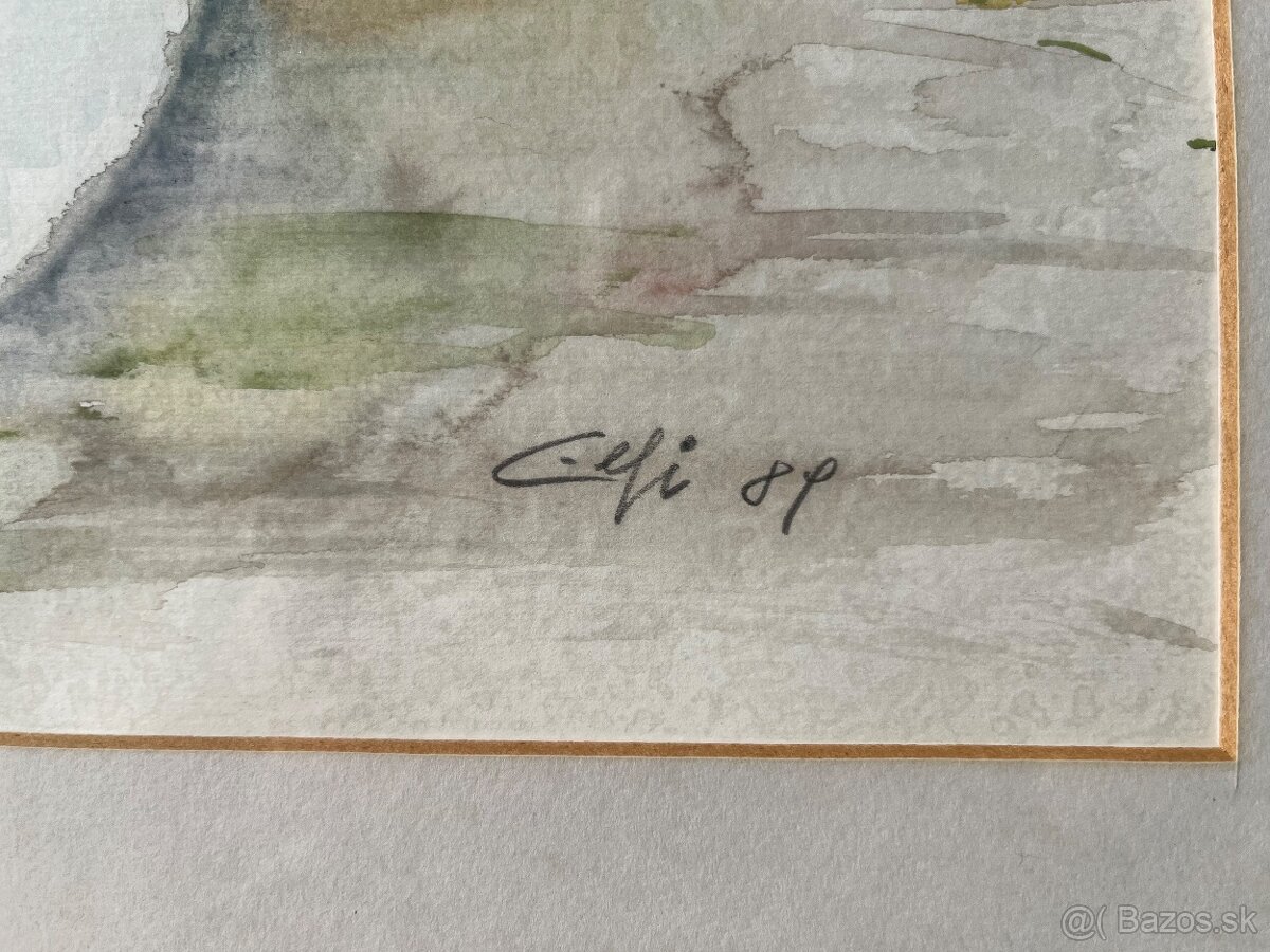 Obraz kvetov Aquarell 1989 - 3