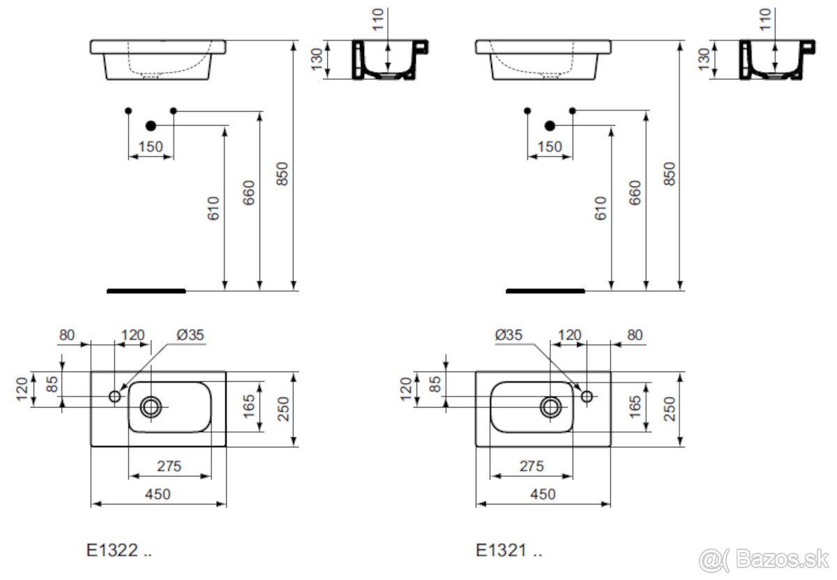 Umývadlo 45x25cm - 3