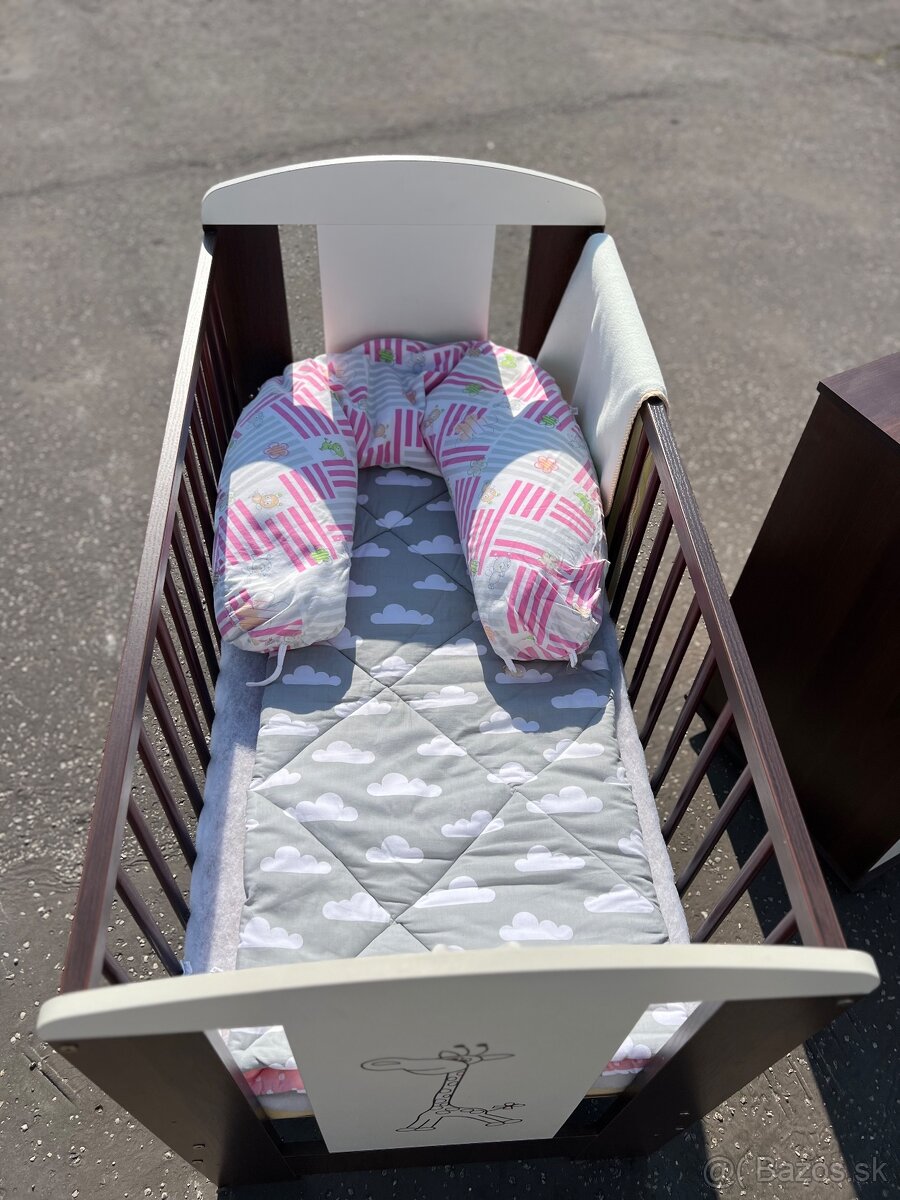 Detska postielka s matracom + komoda - 3