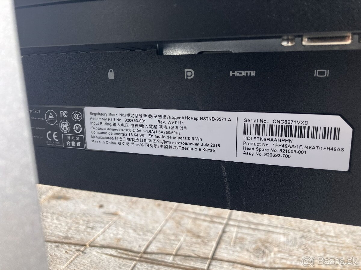 23" HP EliteDisplay E233 – Elegantný & Top stav - 3